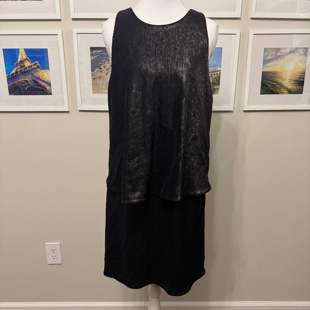 HALSTON HERITAGE Sequin cocktail dress sleeveless size 10